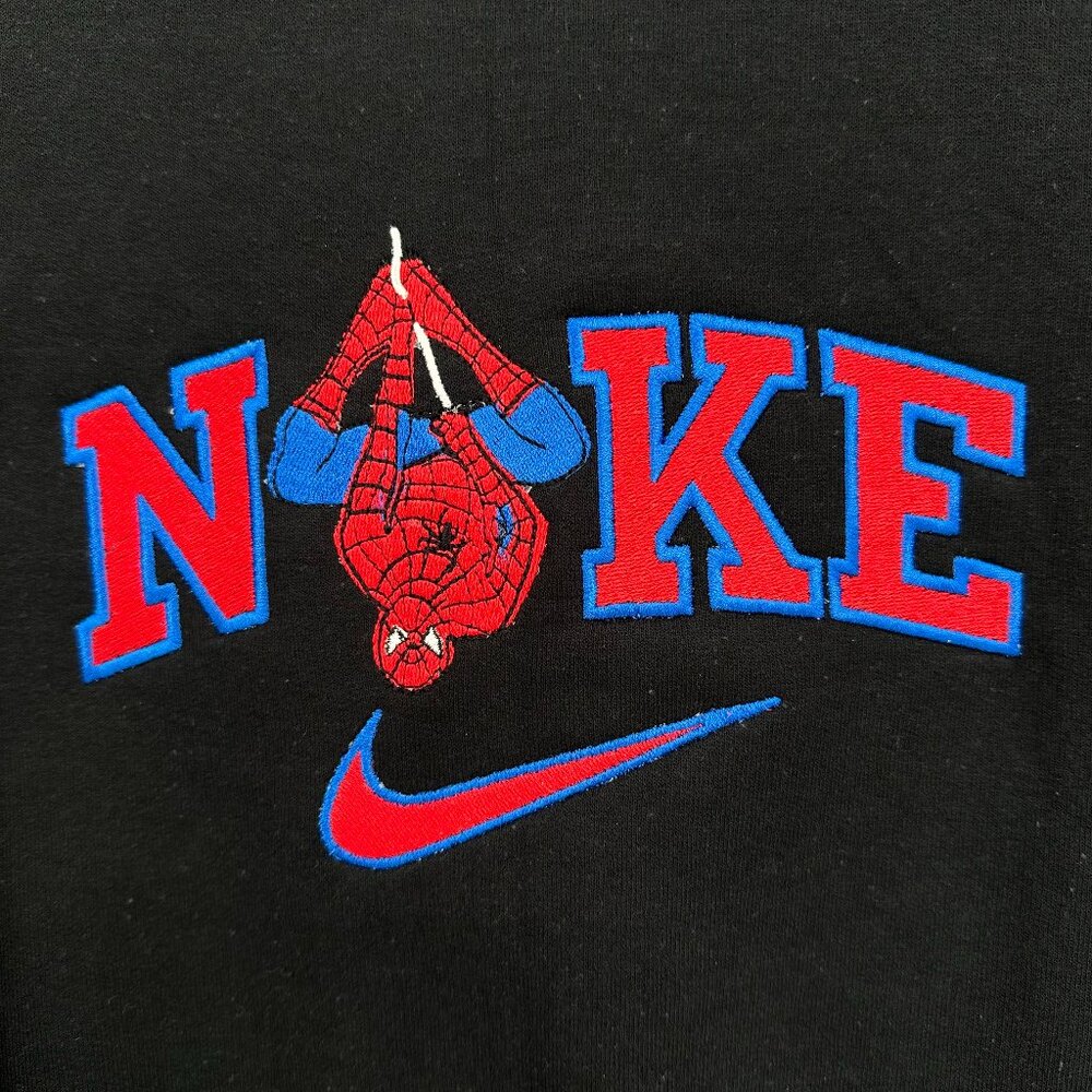 Nike Spiderman TODDLER Unisex Sweatshirt Embroidered Fleece Crewneck Super Hero